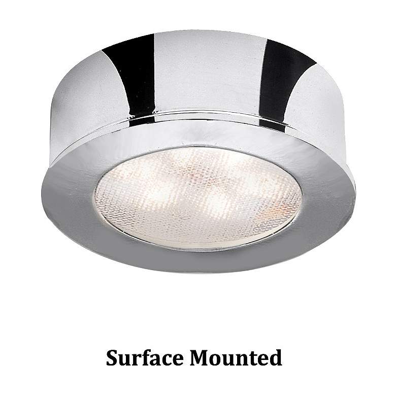 Image 1 WAC LEDme 2.25" Wide Round Chrome 2700K LED Button Light