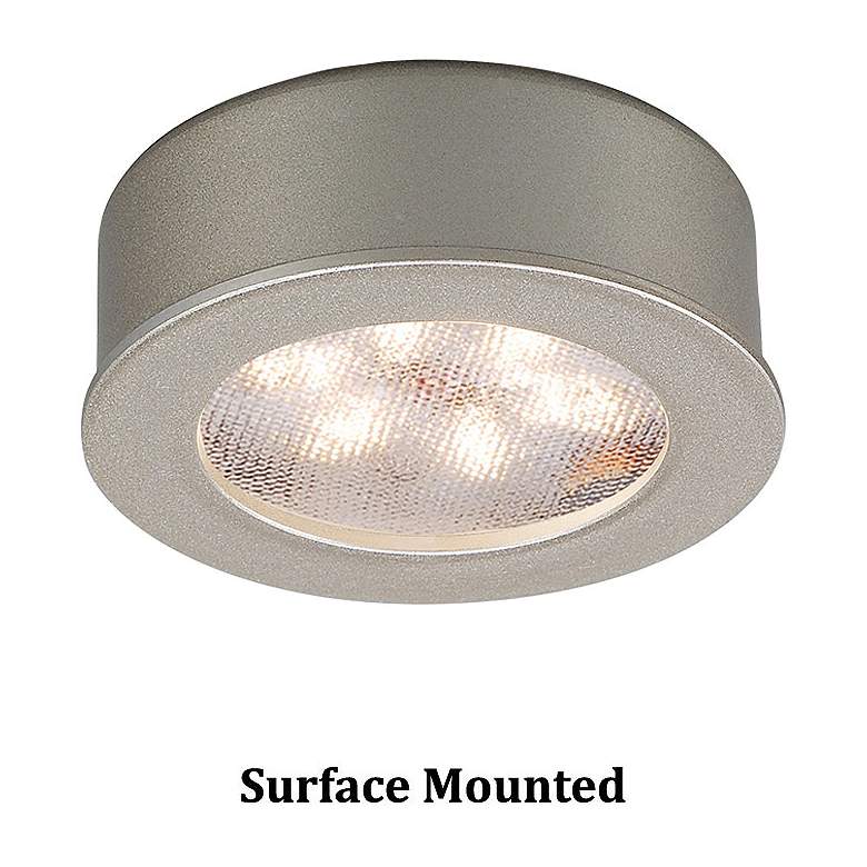 Image 1 WAC LEDme 2.25 inch Wide Round Nickel 3000K LED Button Light