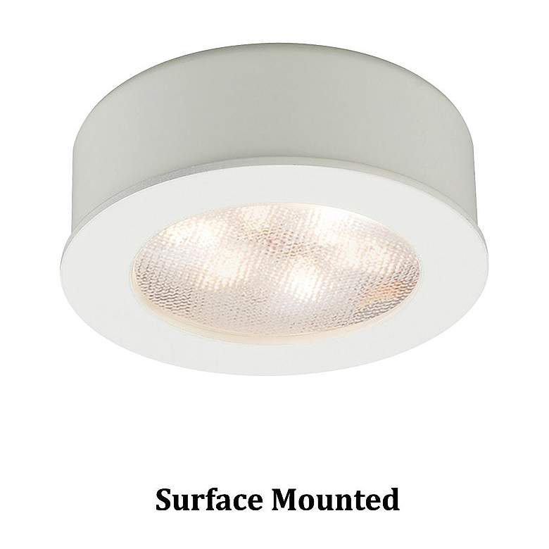 Image 1 WAC LEDme 2.25" Wide Round White 3000K LED Button Light