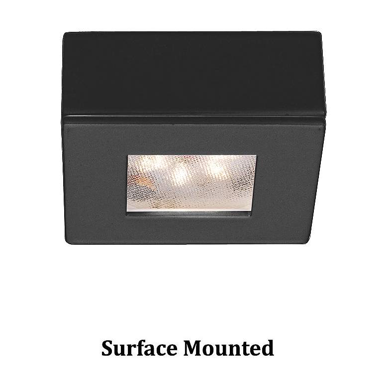 Image 1 WAC LEDme 2.25" Wide Square Black 2700K LED Button Light