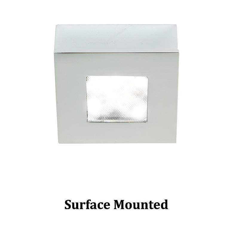 Image 1 WAC LEDme 2.25" Wide Square Chrome 2700K LED Button Light