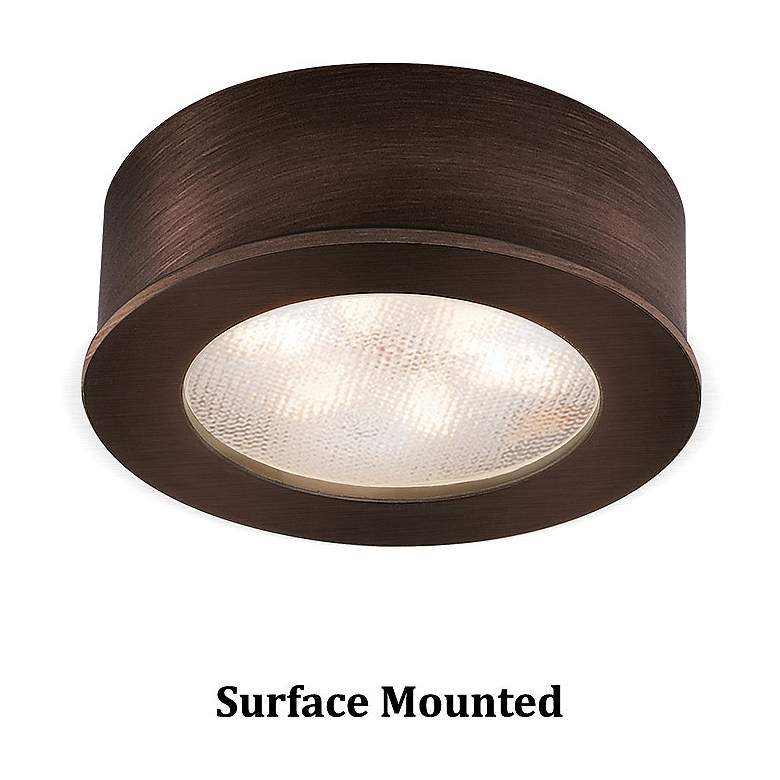 Image 1 WAC LEDme 2.25"W Round Copper Bronze 3000K LED Button Light
