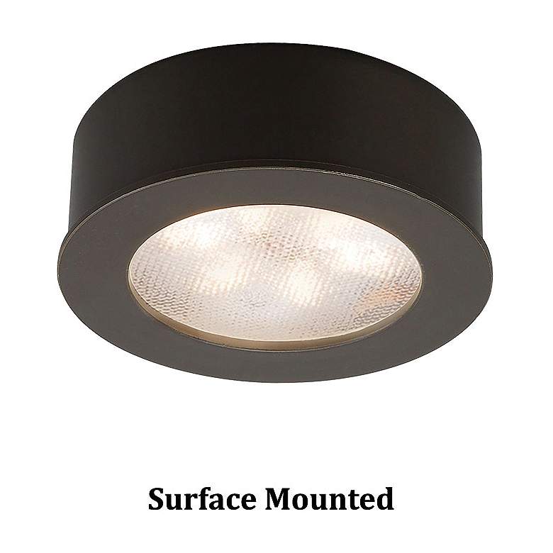 Image 1 WAC LEDme 2.25"W Round Dark Bronze 3000K LED Button Light