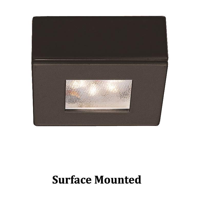 Image 1 WAC LEDme 2.25"W Square Dark Bronze 3000K LED Button Light