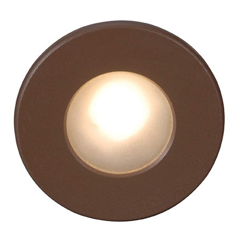 Image 1 WAC LEDme 3 1/2 inch Circular Bronze Window LED Step Light