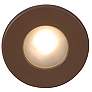 WAC LEDme 3 1/2" Circular Bronze Window LED Step Light