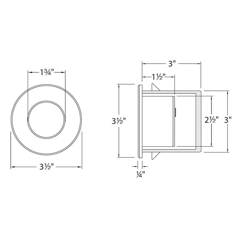 Image 2 WAC LEDme 3 1/2 inch Circular Bronze Window LED Step Light more views