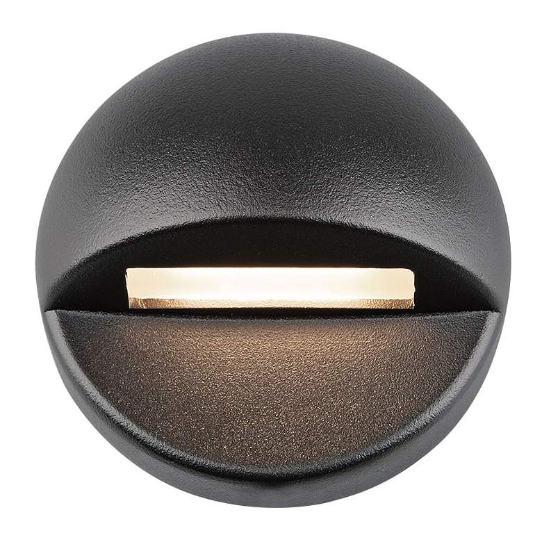 Image 1 WAC LEDme 3" Wide Black Round 3000K LED Deck and Patio Light