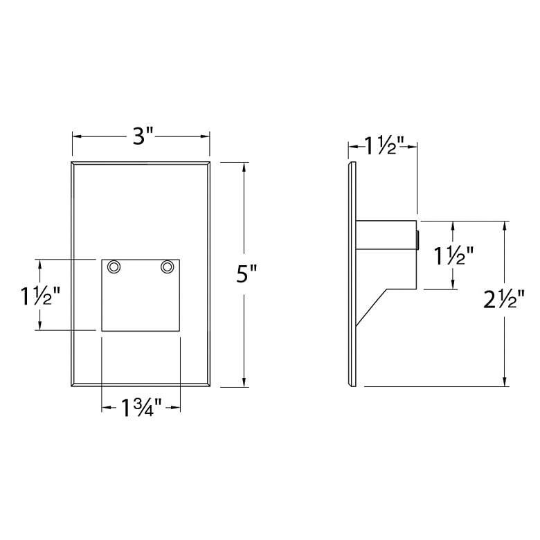 Image 2 WAC LEDme 3" Wide Graphite Vertical LED Deck/Step Light more views