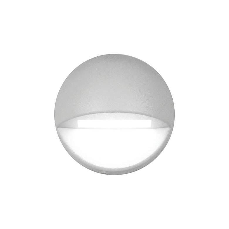 Image 1 WAC LEDme 3" Wide White Round 2700K LED Deck and Patio Light