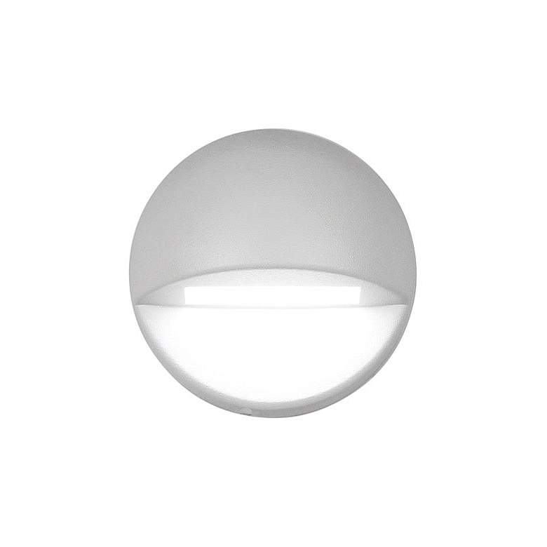 Image 1 WAC LEDme 3 inch Wide White Round 3000K LED Deck and Patio Light