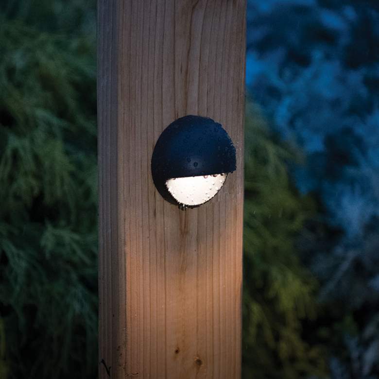 Image 2 WAC LEDme 3"W Bronzed Brass 2700K LED Deck and Patio Light more views