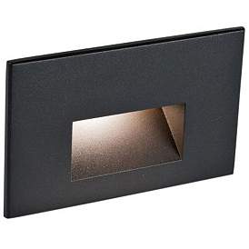 Image1 of WAC LEDme 5" Wide Black Horizontal 3000K LED Step and Wall Light