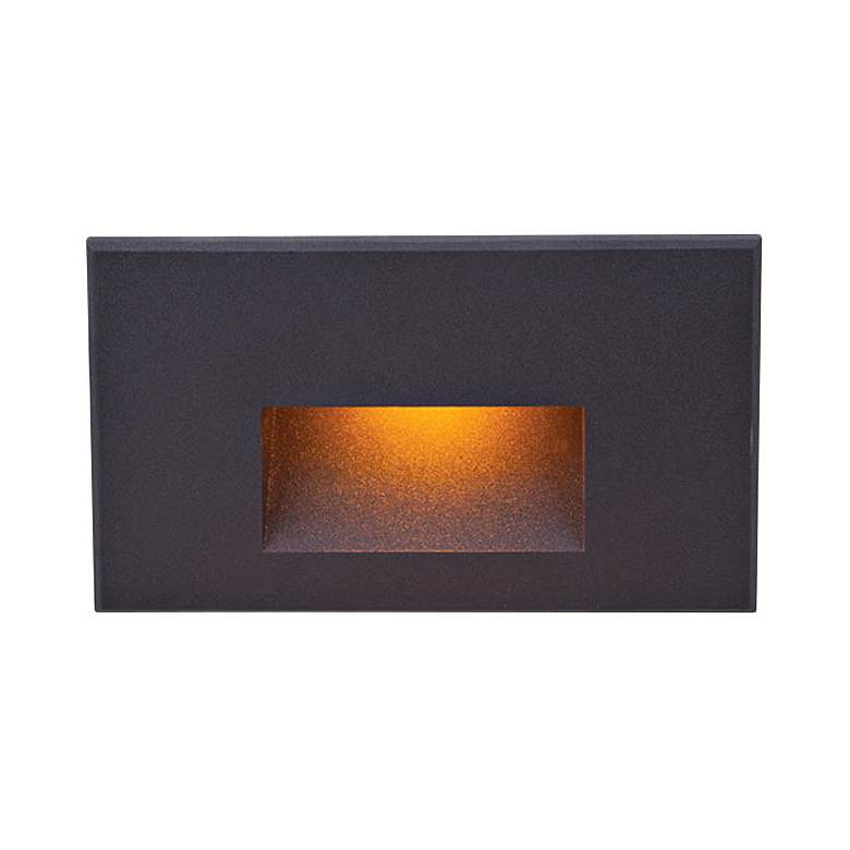 WAC LEDme 5 inch Wide Black Horizontal Amber LED Step Light