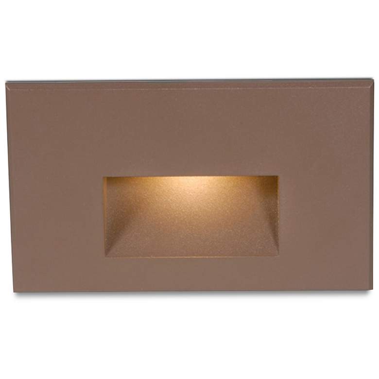 Image 1 WAC LEDme 5 inch Wide Bronze Brass Horizontal LED Step Light