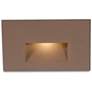 WAC LEDme 5" Wide Bronze Brass Horizontal LED Step Light