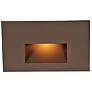 WAC LEDme 5" Wide Bronze Horizontal Amber LED Step Light