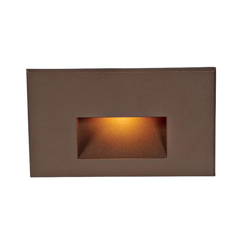 Image 1 WAC LEDme 5 inch Wide Bronze Horizontal Amber LED Step Light