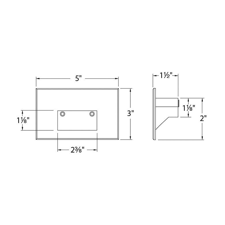 Image 2 WAC LEDme 5" Wide Graphite Horizontal LED Step Light more views