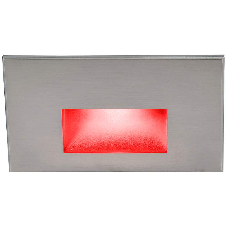 Image 1 WAC LEDme 5 inch Wide Stainless Steel Rectangular LED Step Light