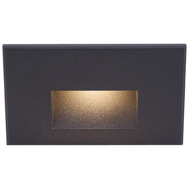 Image 1 WAC LEDme 5"W Black Horizontal Rectangular LED Step Light