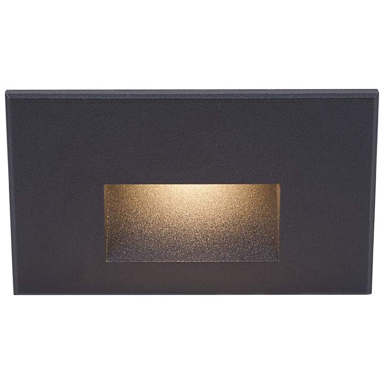 Image 1 WAC LEDme 5 inchW Black Horizontal Rectangular LED Step Light