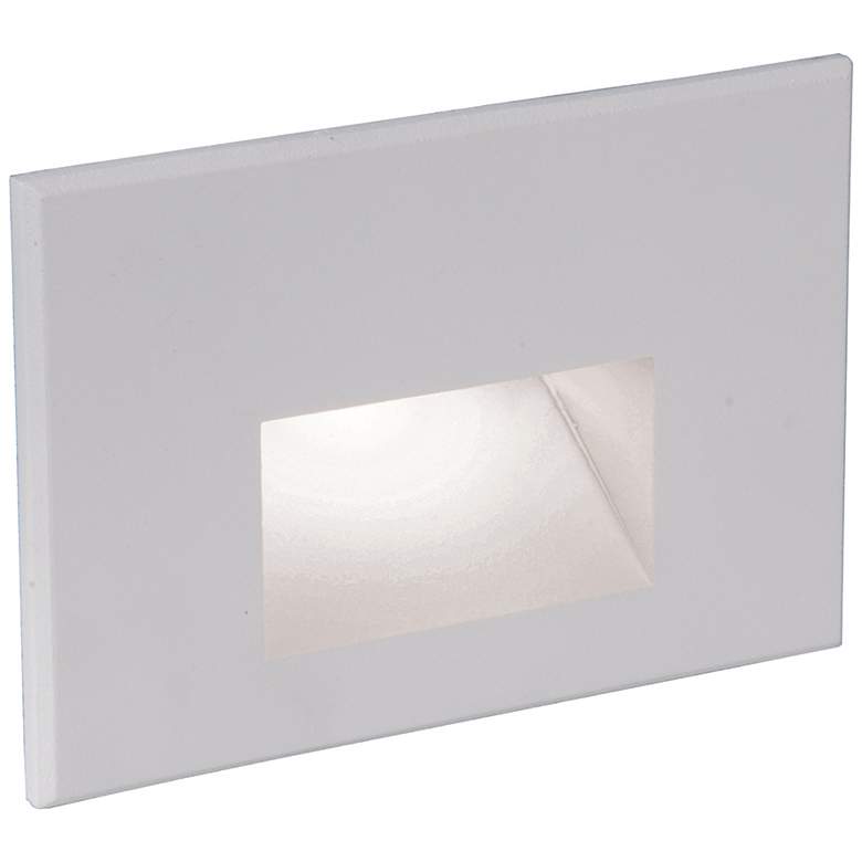Image 1 WAC LEDme 5"W White Anti-Microbial Horizontal LED Step Light