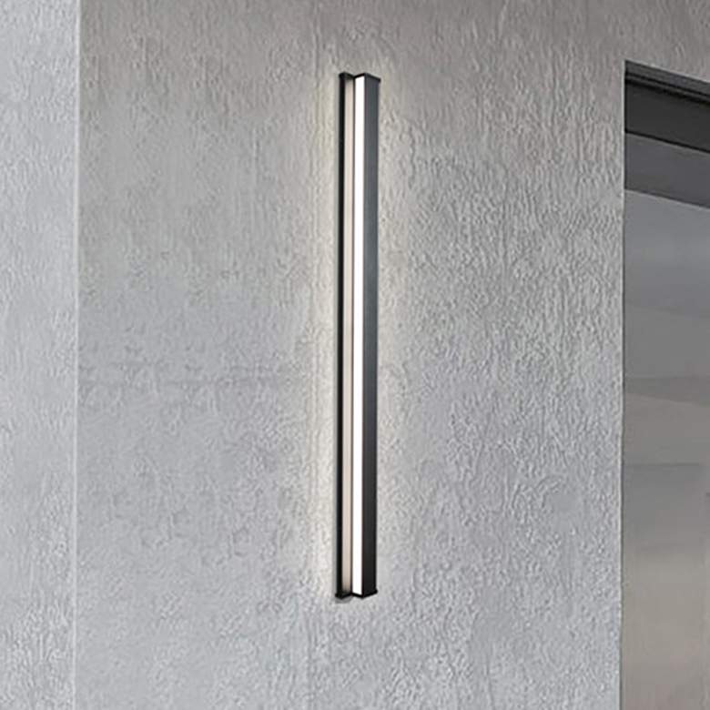Image 1 WAC Lighting Revels 48" High Black Linear Outdoor Wall Light