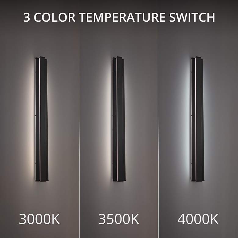 Image 4 WAC Lighting Revels 48" High Black Linear Outdoor Wall Light more views