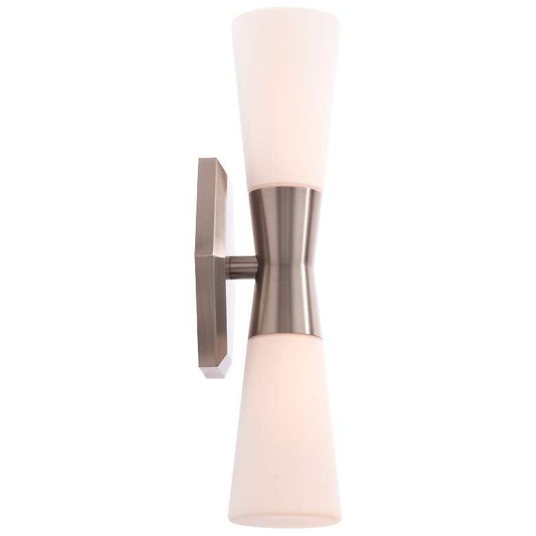 Image 4 WAC Locke 18 1/4"H Brushed Nickel 2-Light LED Wall Sconce more views