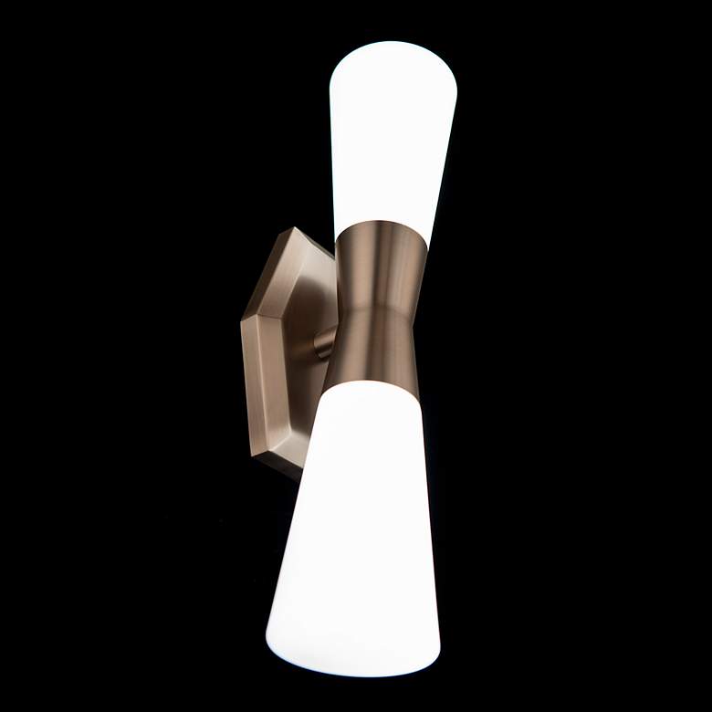 Image 6 WAC Locke 18 1/4"H Brushed Nickel 2-Light LED Wall Sconce more views