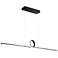 WAC Loophole 52" Wide Black LED Linear Pendant Light