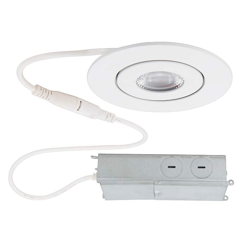 Image 1 WAC Lotos 2 inch White Round Adjustable LED Recessed Kit