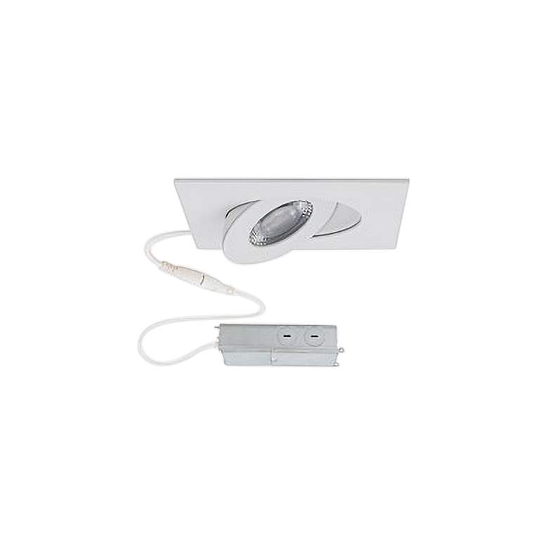 Image 1 WAC Lotos 2 inch White Square Adjustable LED Recessed Kit