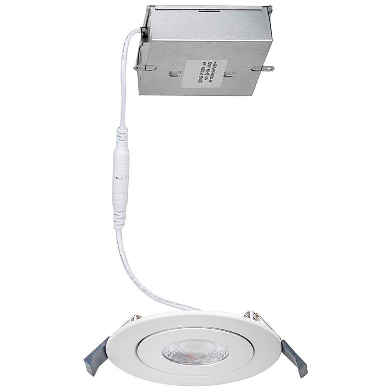 Image 1 WAC Lotos 4 inch White Round Adjustable 5-CCT LED Recessed Kit