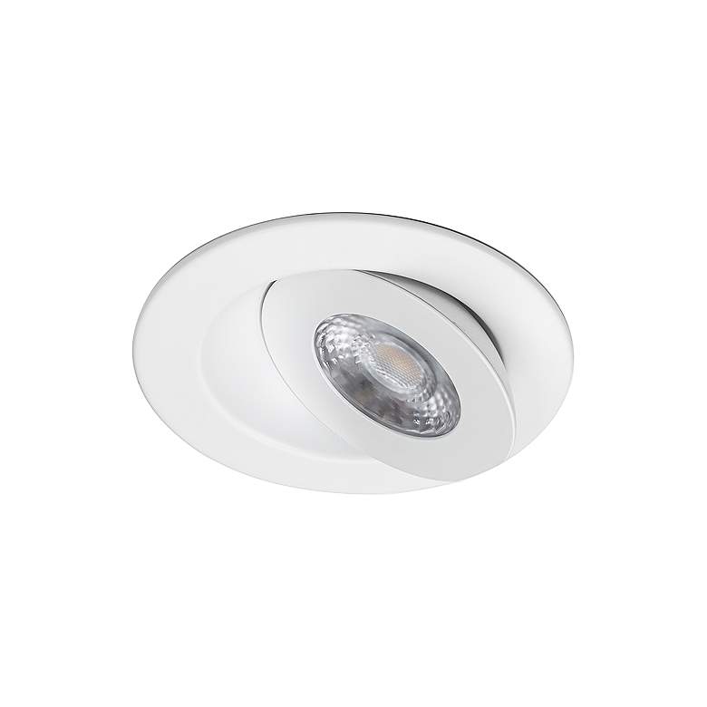 Image 1 WAC Lotos 6 inch White Round Adjustable 5-CCT LED Recessed Kit
