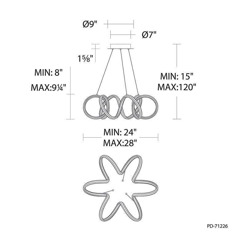 Image 5 WAC Mamba 26" Wide Black Metal Ribbon LED Pendant Light more views