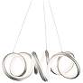 3_WAC Mamba 26" Wide Brushed Nickel LED Pendant Light