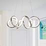 2_WAC Mamba 26" Wide Brushed Nickel LED Pendant Light
