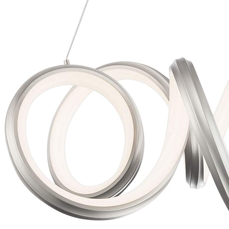 Image 4 WAC Mamba 26" Wide Brushed Nickel LED Pendant Light more views