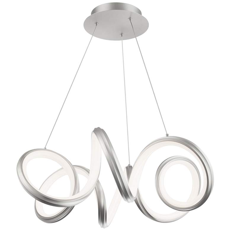 Image 5 WAC Mamba 26" Wide Brushed Nickel LED Pendant Light more views