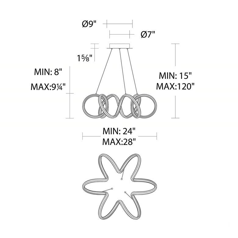 Image 7 WAC Mamba 26" Wide Brushed Nickel LED Pendant Light more views