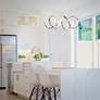 7_WAC Mamba 26" Wide Brushed Nickel LED Pendant Light more views