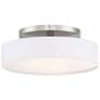 2_WAC Manhattan 14" Wide Brushed Nickel Drum LED Ceiling Light