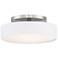 WAC Manhattan 14" Wide Brushed Nickel Drum LED Ceiling Light