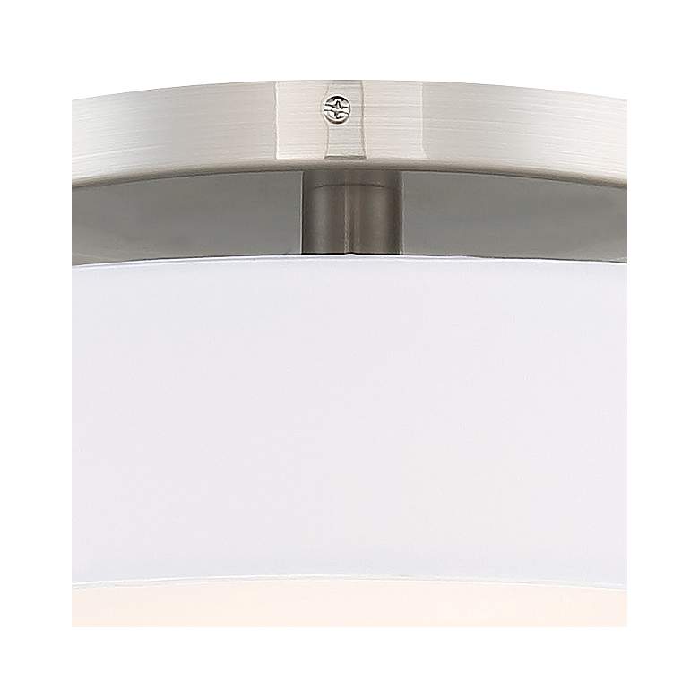 Image 3 WAC Manhattan 14" Wide Brushed Nickel Drum LED Ceiling Light more views