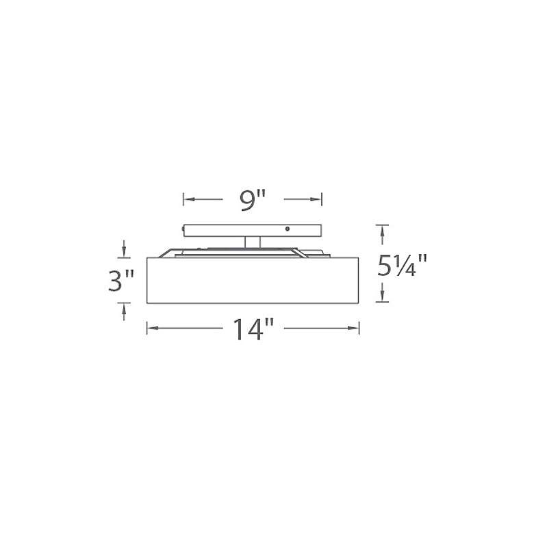 Image 4 WAC Manhattan 14" Wide Brushed Nickel Drum LED Ceiling Light more views