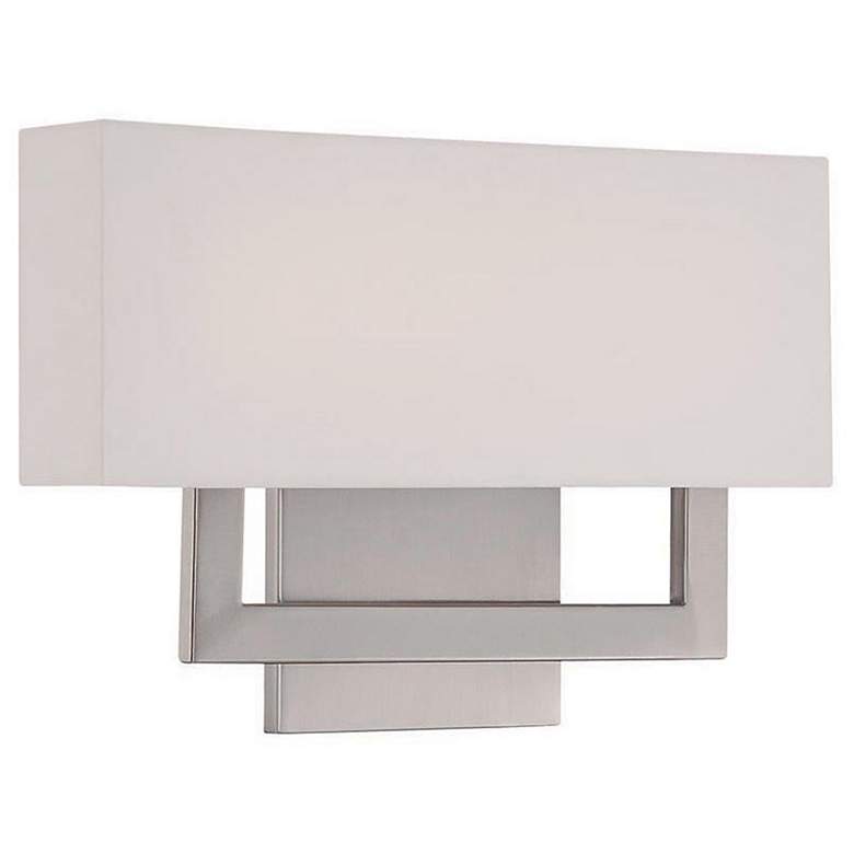 Image 1 WAC Manhattan 15 inchW Brushed Nickel Medium LED Wall Sconce