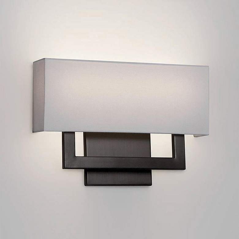 Image 1 WAC Manhattan 22 inch Wide Brushed Bronze LED Wall Sconce