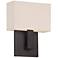 WAC Manhattan 7 1/2"W Brushed Bronze Small LED Wall Sconce